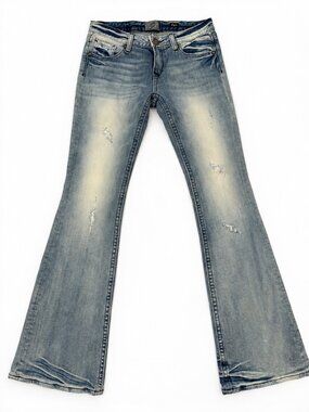 Rerock for Express Flare Jeans Size 2 NWT Embellished Rhinestone Y2K